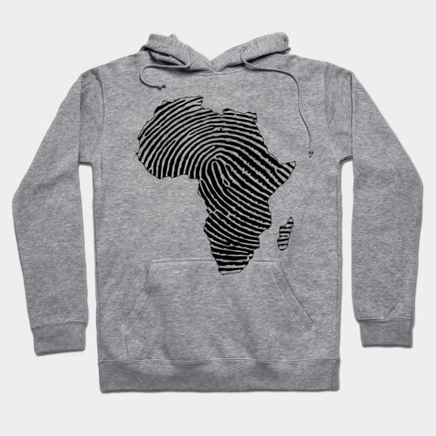 Africa, Africa Fingerprint, Black History, Black Girl Magic, Black Lives Matter Hoodie by UrbanLifeApparel